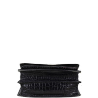Saint Laurent Sunset Medium Croc-Embossed