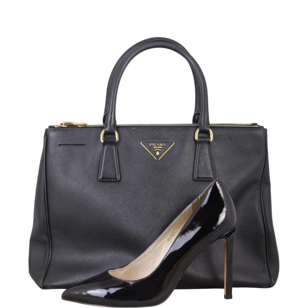 Prada Saffiano Lux Galleria Double Zip Tote Large