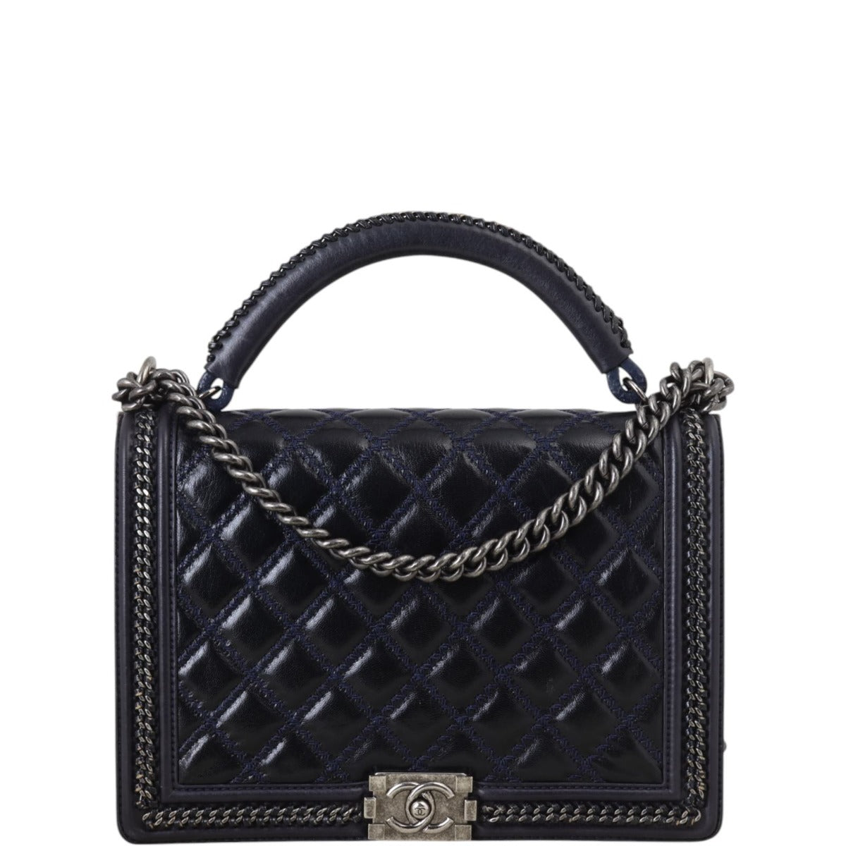 Chanel Boy Top Handle Paris-Rome Large