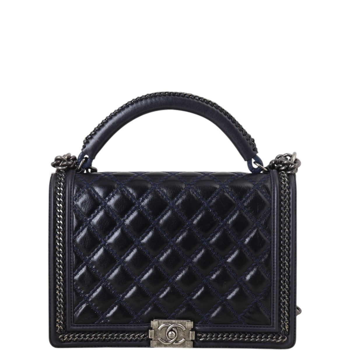 Chanel Boy Top Handle Paris-Rome Large