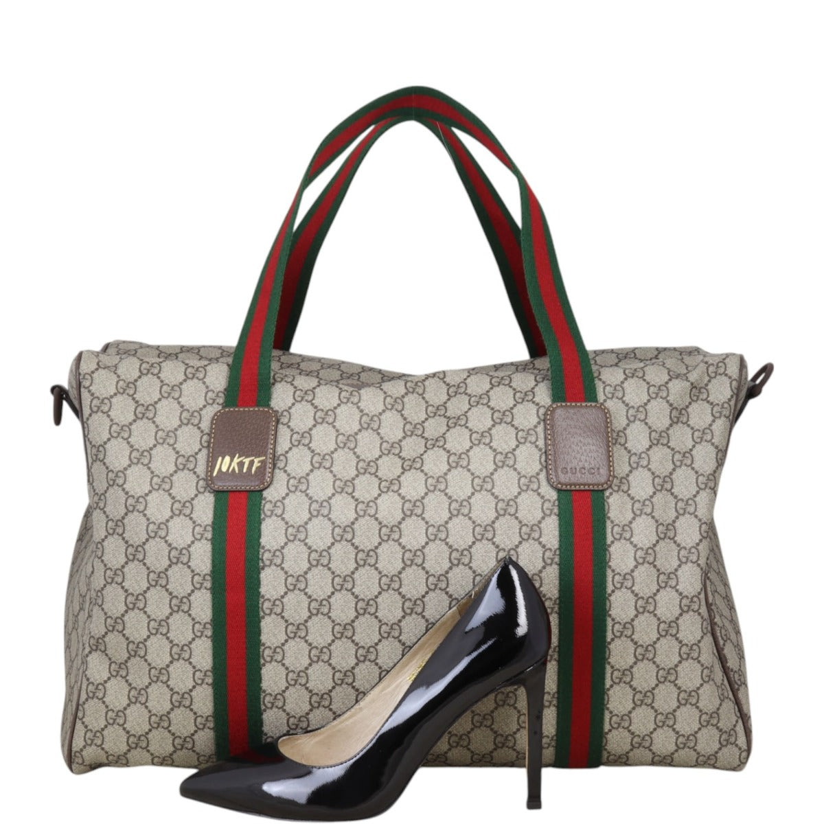 Gucci 10KTF GG Supreme Web Duffle Large