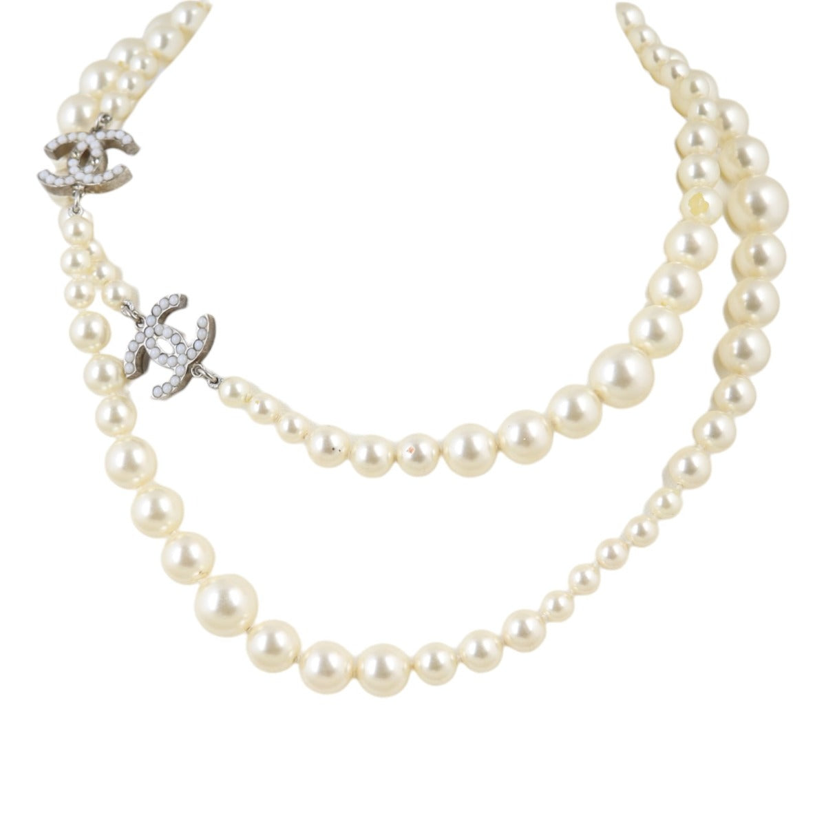 Chanel CC Pearl Long Necklace