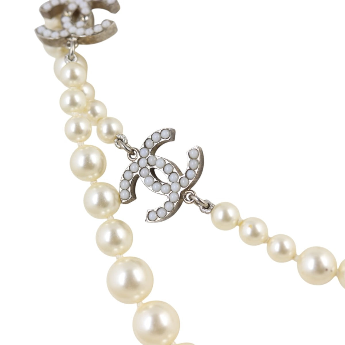 Chanel CC Pearl Long Necklace