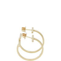 Tiffany & Co T 18k Yellow Gold Hoop Earrings Medium