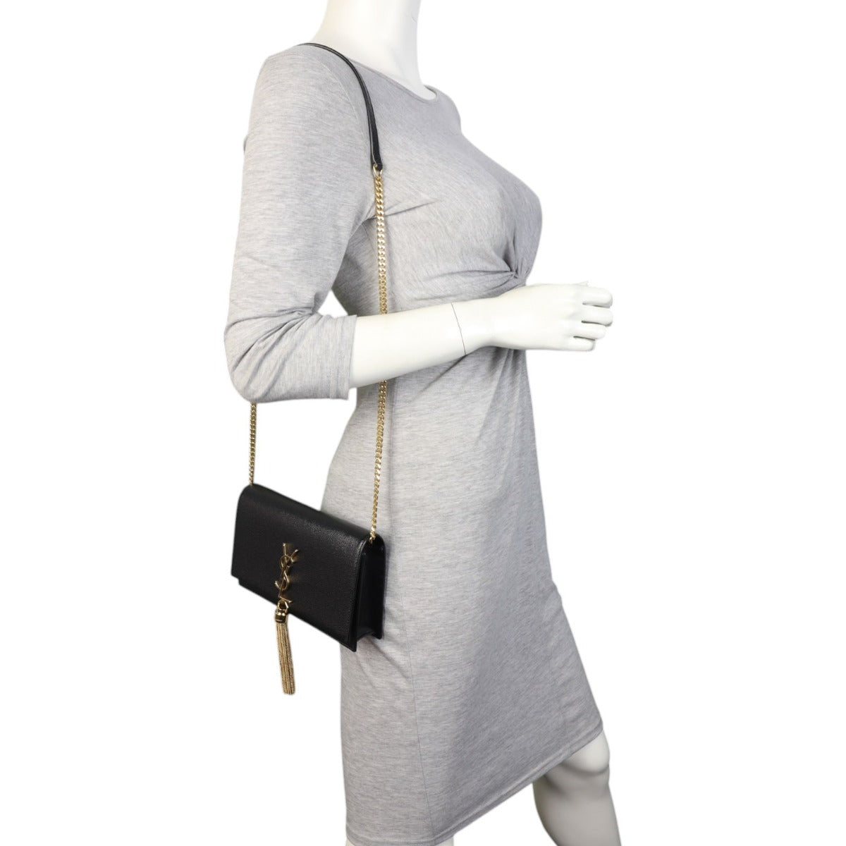 Saint Laurent Kate Tassel Chain Wallet