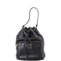 Prada Duet Leather Bucket Bag