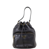 Prada Duet Leather Bucket Bag