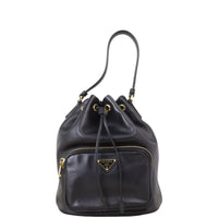 Prada Duet Leather Bucket Bag