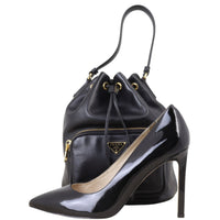 Prada Duet Leather Bucket Bag