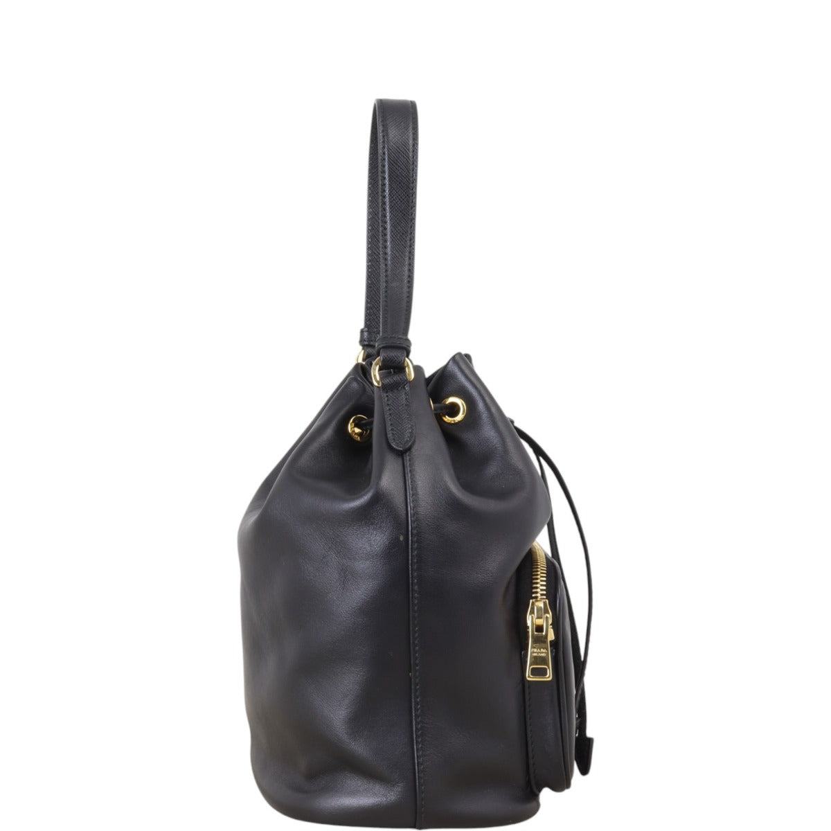 Prada Duet Leather Bucket Bag