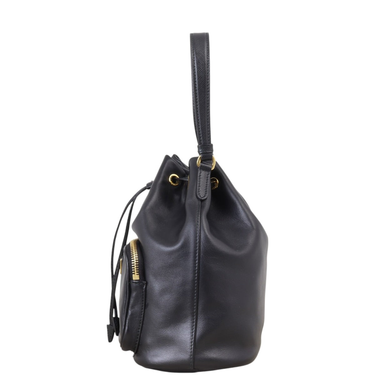 Prada Duet Leather Bucket Bag
