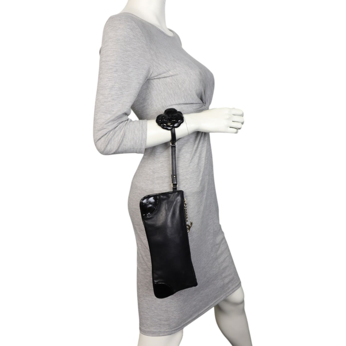 Chanel Camellia Wristlet Pouch