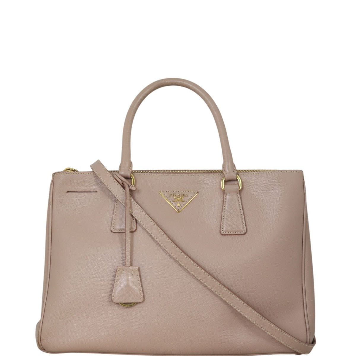 Prada Saffiano Lux Galleria Double Zip Tote Medium