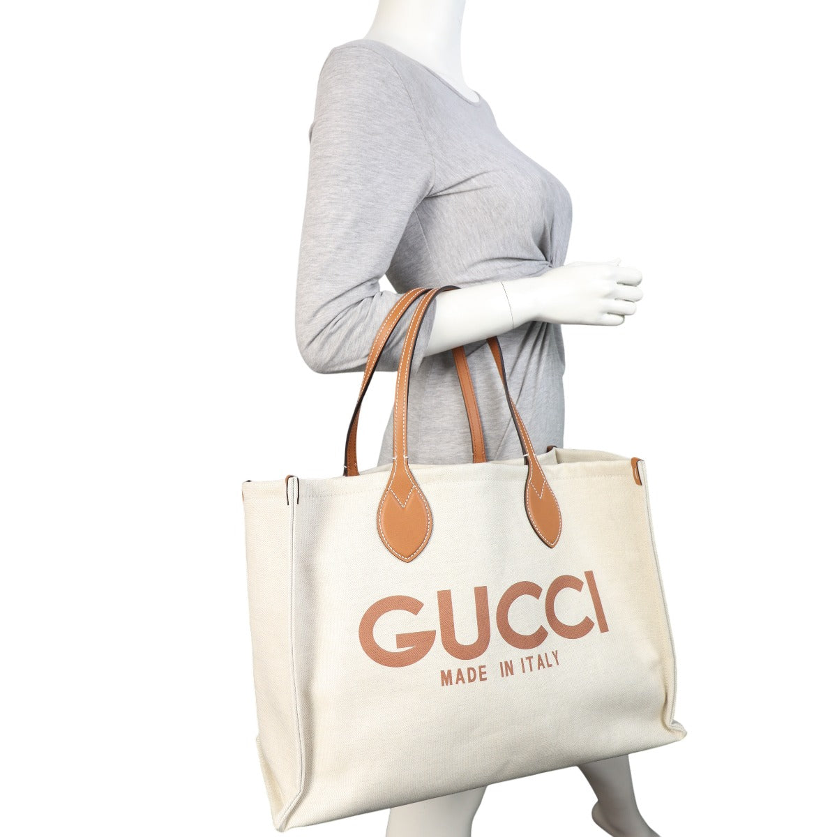 Gucci Logo Canvas Tote