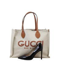 Gucci Logo Canvas Tote