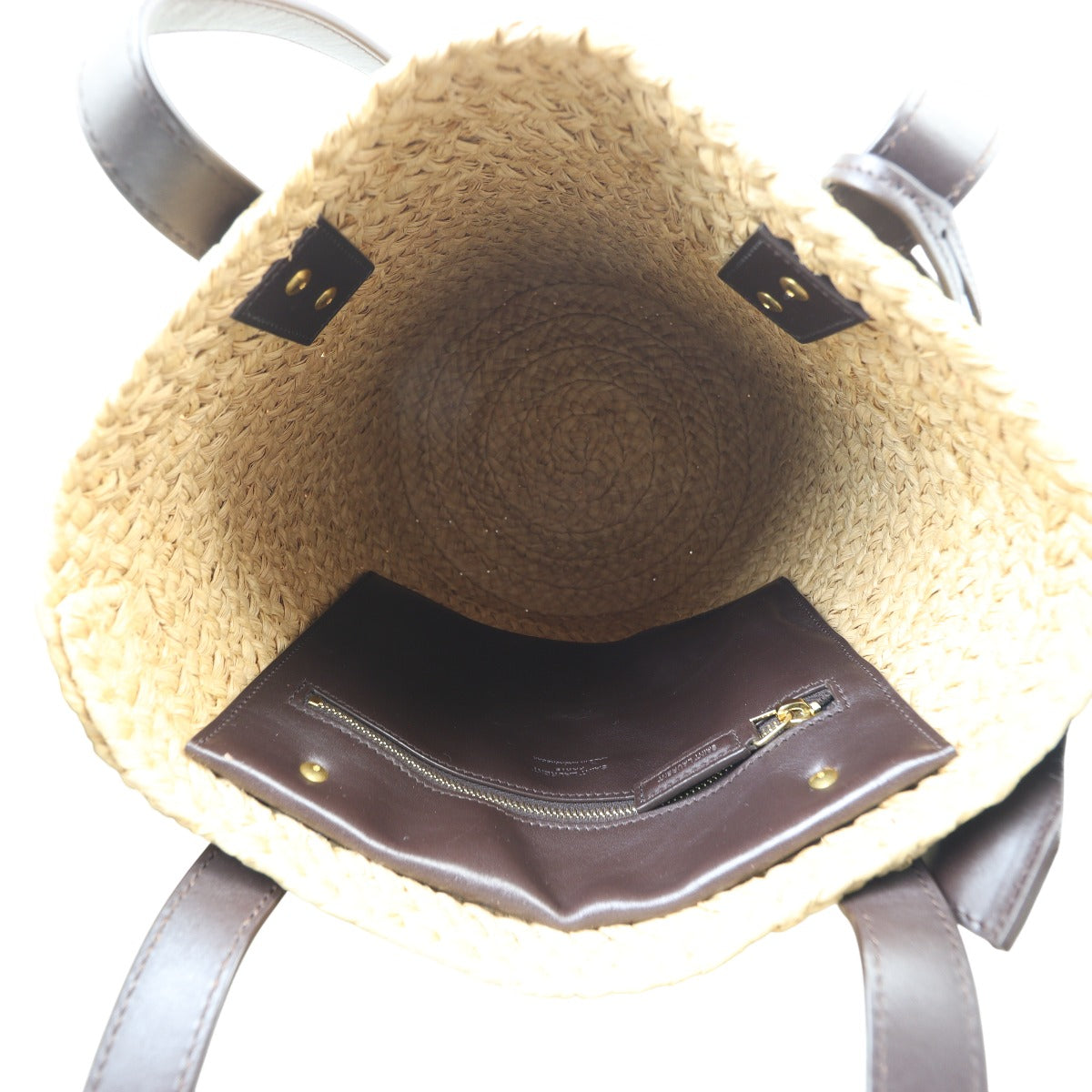 Saint Laurent Panier Raffia Tote