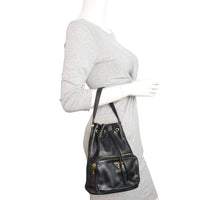 Prada Duet Leather Bucket Bag
