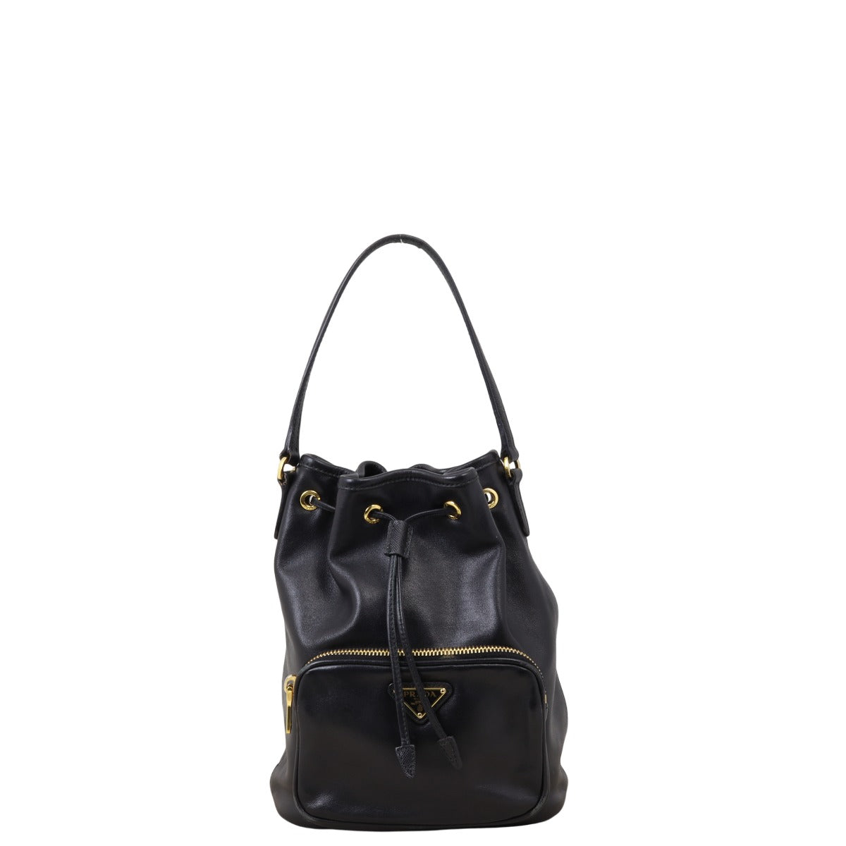 Prada Duet Leather Bucket Bag