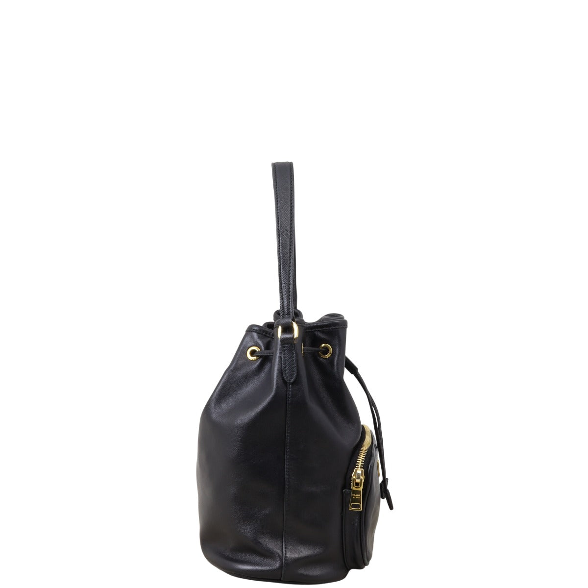 Prada Duet Leather Bucket Bag