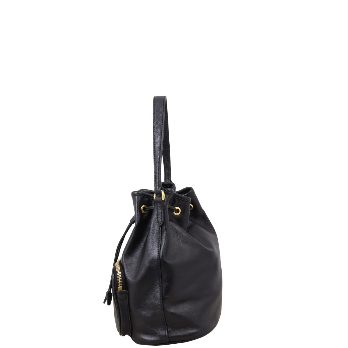 Prada Duet Leather Bucket Bag