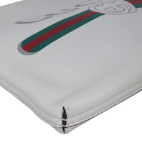 Gucci Logo Print Leather Pouch
