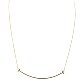 Tiffany & Co T Smile Pendant Large 18k Yellow Gold