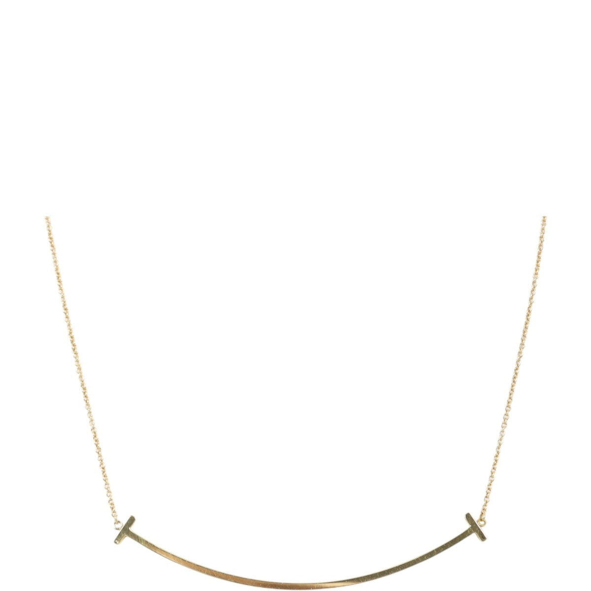 Tiffany & Co T Smile Pendant Large 18k Yellow Gold