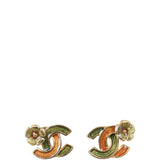 Chanel CC Camellia Stud Earrings