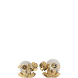 Chanel CC Camellia Stud Earrings