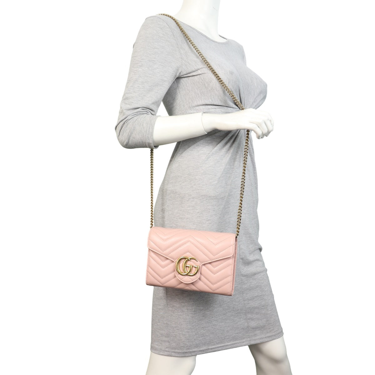 Gucci GG Marmont Matelasse Chain Wallet