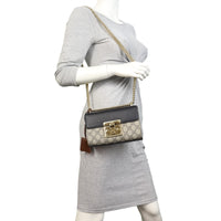 Gucci GG Supreme Padlock Small Shoulder Bag