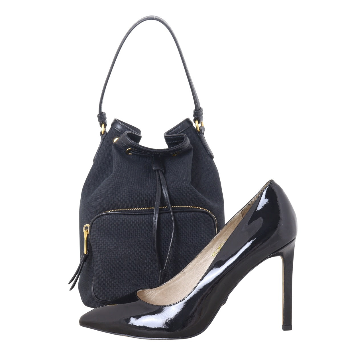 Prada Duet Tessuto Bucket Bag