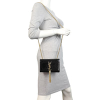 Saint Laurent Kate Tassel Chain Bag Small Patent