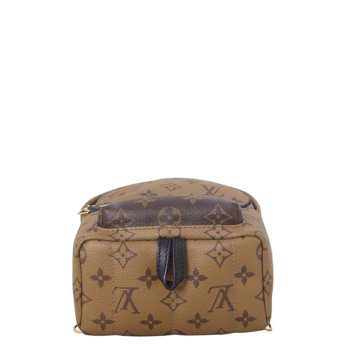 louis vuitton backpack small Montsouris Mini Vintage Canvas Brown 1 exterior zip pocket Louis Vuitton Palm Springs Mini