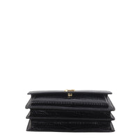 Saint Laurent Sunset Medium Croc-Embossed