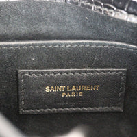 Saint Laurent Sunset Medium Croc-Embossed