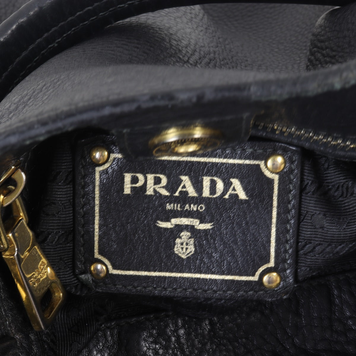 Prada Vitello Daino Side Pocket Hobo