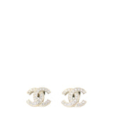 Chanel CC Crystal Stud Earrings