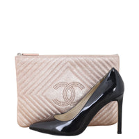 Chanel CC Studs Clutch Metallic