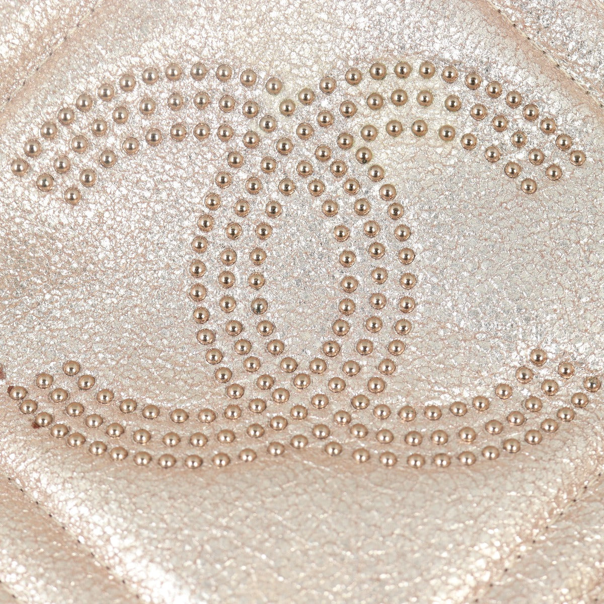 Chanel CC Studs Clutch Metallic