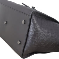 Saint Laurent Downtown Cabas Croc-Embossed