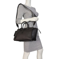 Saint Laurent Downtown Cabas Croc-Embossed