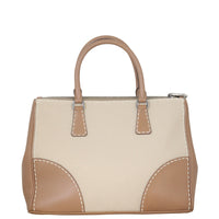 Prada City Calf Canapa Double Zip Tote Medium