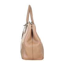 Prada City Calf Canapa Double Zip Tote Medium