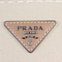 Prada City Calf Canapa Double Zip Tote Medium