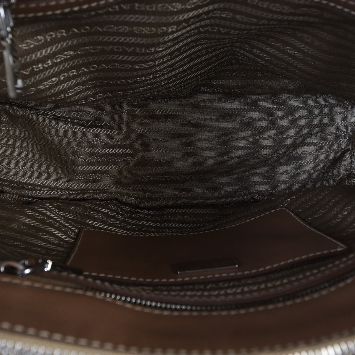 Prada City Calf Canapa Double Zip Tote Medium