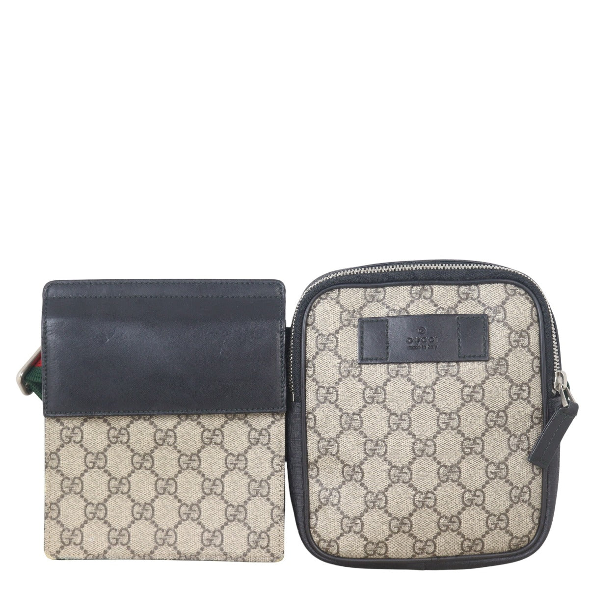 Gucci GG Supreme Double Pocket Belt Bag
