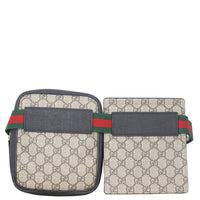 Gucci GG Supreme Double Pocket Belt Bag