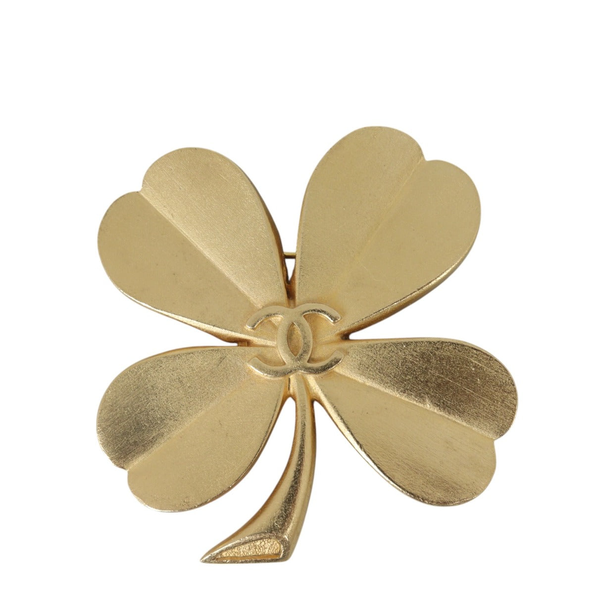 Chanel CC Clover Brooch
