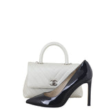 Chanel Coco Top Handle Mini Bag Chevron